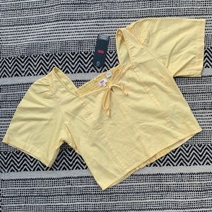 NWT Levi's Short Sleeve Crop Peasant Top size XL